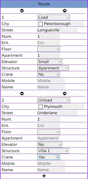 Filling Order Route and additional stop points
