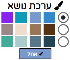 שינוי ערכת נושא של מערכת סביבת עבודה